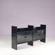 1970s low black plastic cabinet model Multiplo Harvey Guzzini Italy for Kastilia