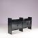 1970s low black plastic cabinet model Multiplo Harvey Guzzini Italy for Kastilia