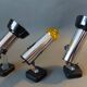 Series of 3 Targetti Sankey 1970 chrome wall lights.