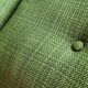 Pair of vintage armchair green fabrics