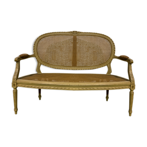 banc en bois tressé