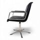 Swivel conference/dining chair in leather Wilkhahn Delta, by Delta Group, 1960