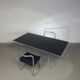 Steel and glass dining table by Max Sauze for Max Sauze Studio, 1970s
