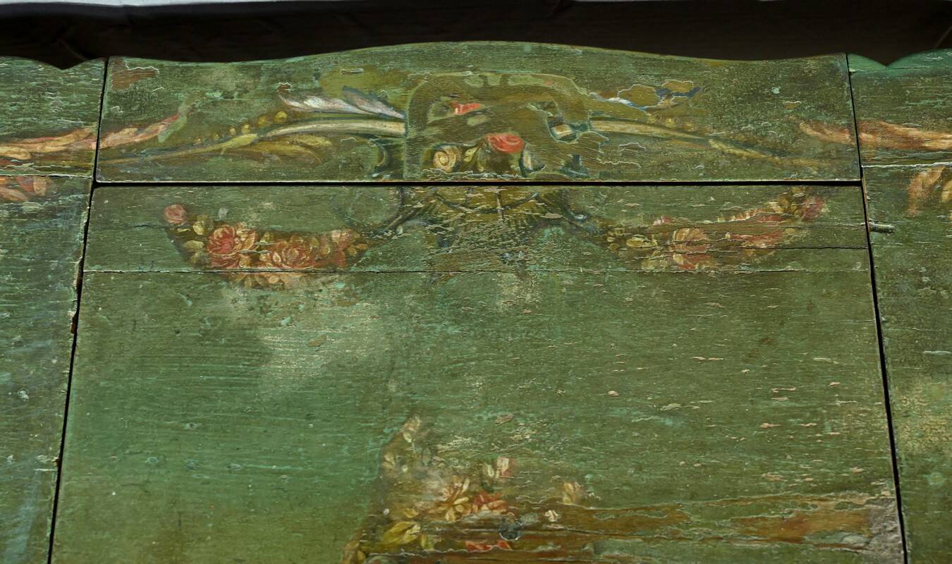 Small Painted Oak Dressing Table, Louis XV style – Late 18th century