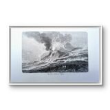 Printed in 1868, Hekla volcano, Iceland.