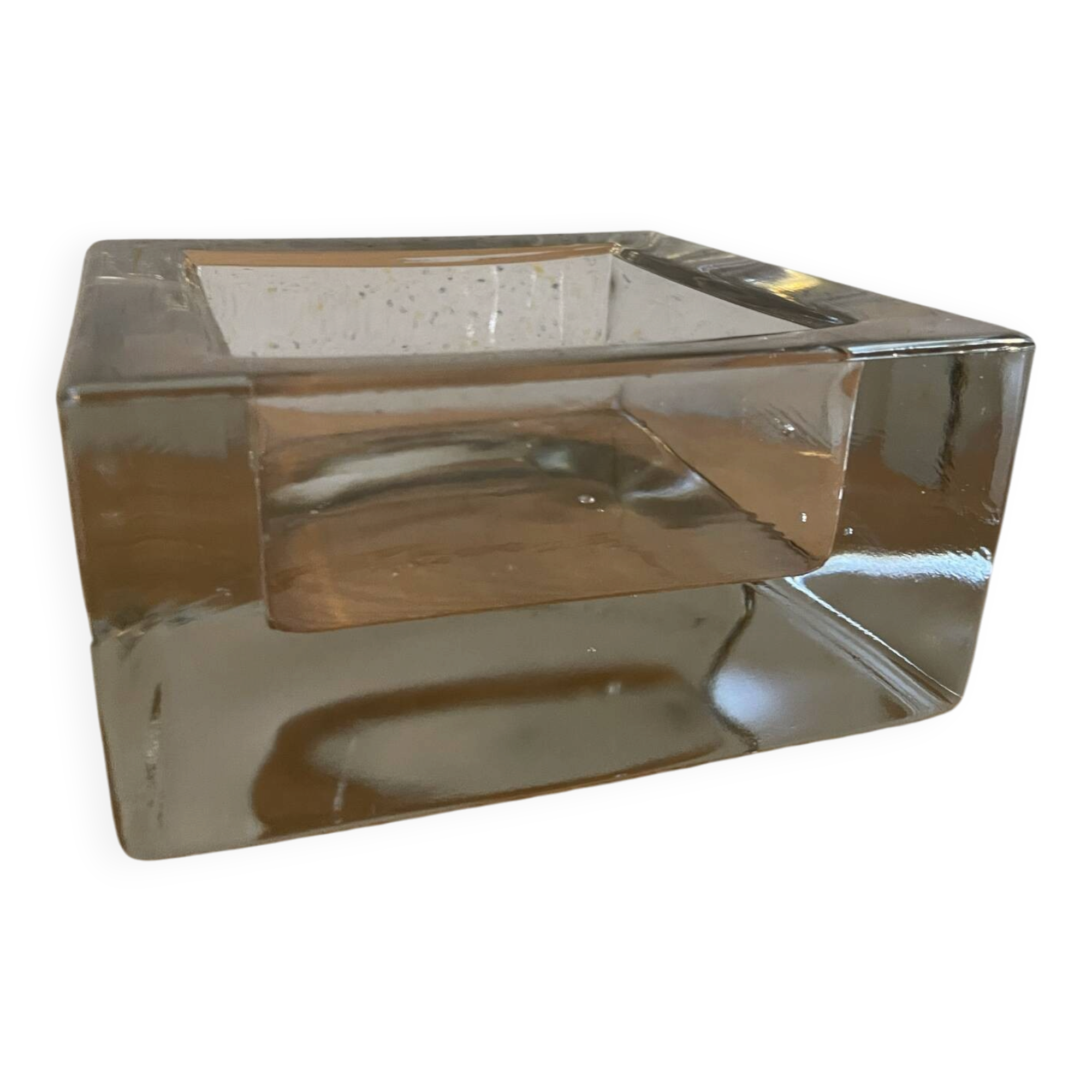 Glass block catchall