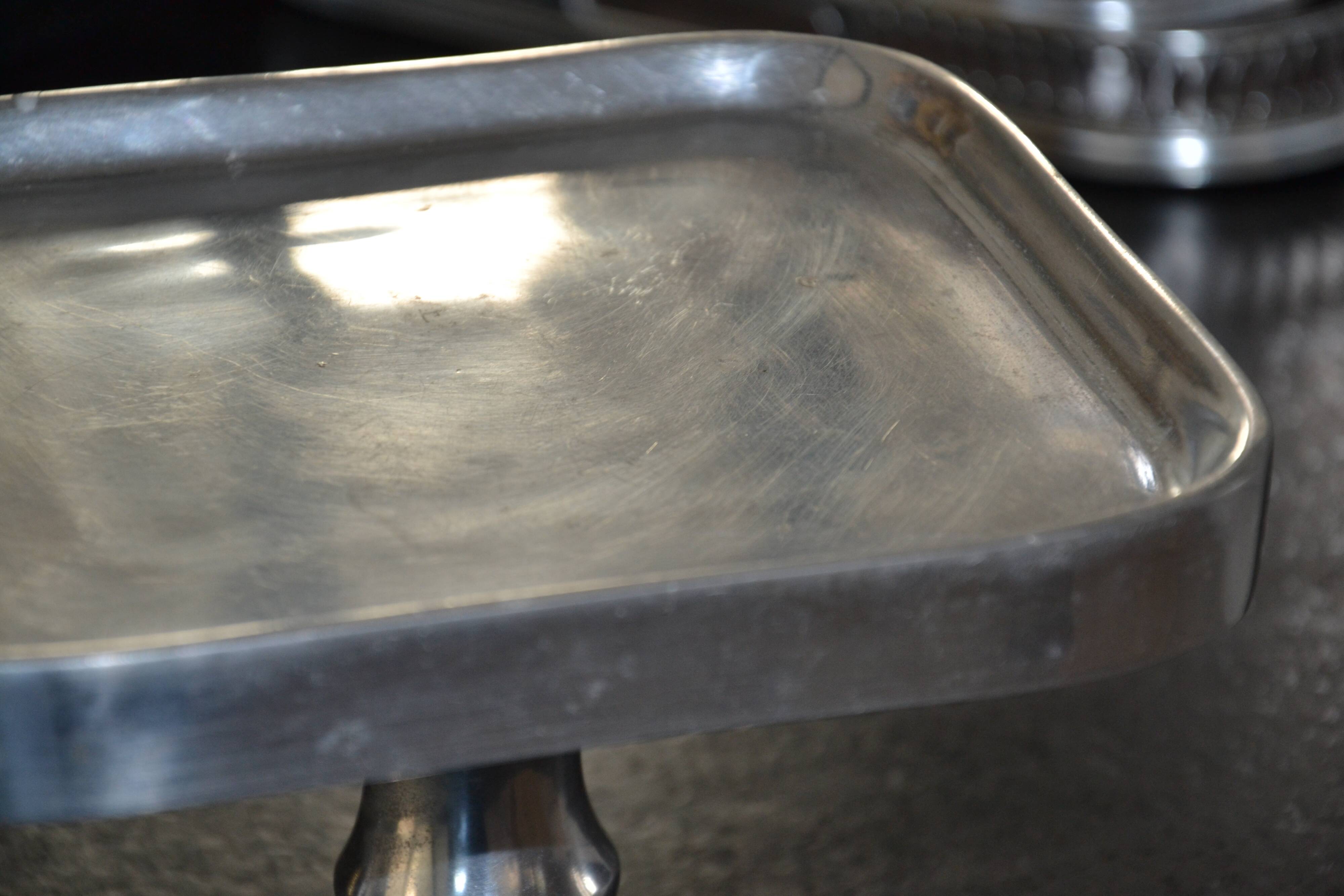 Antique metal fruit bowl/footed dish