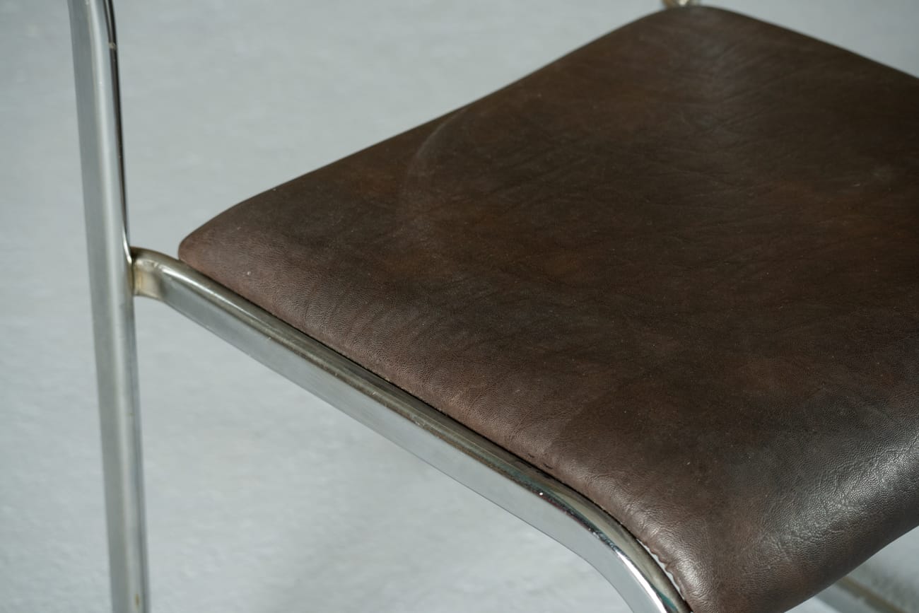 Mid-century Gastone Rinaldi metal chair, Italy 1970s