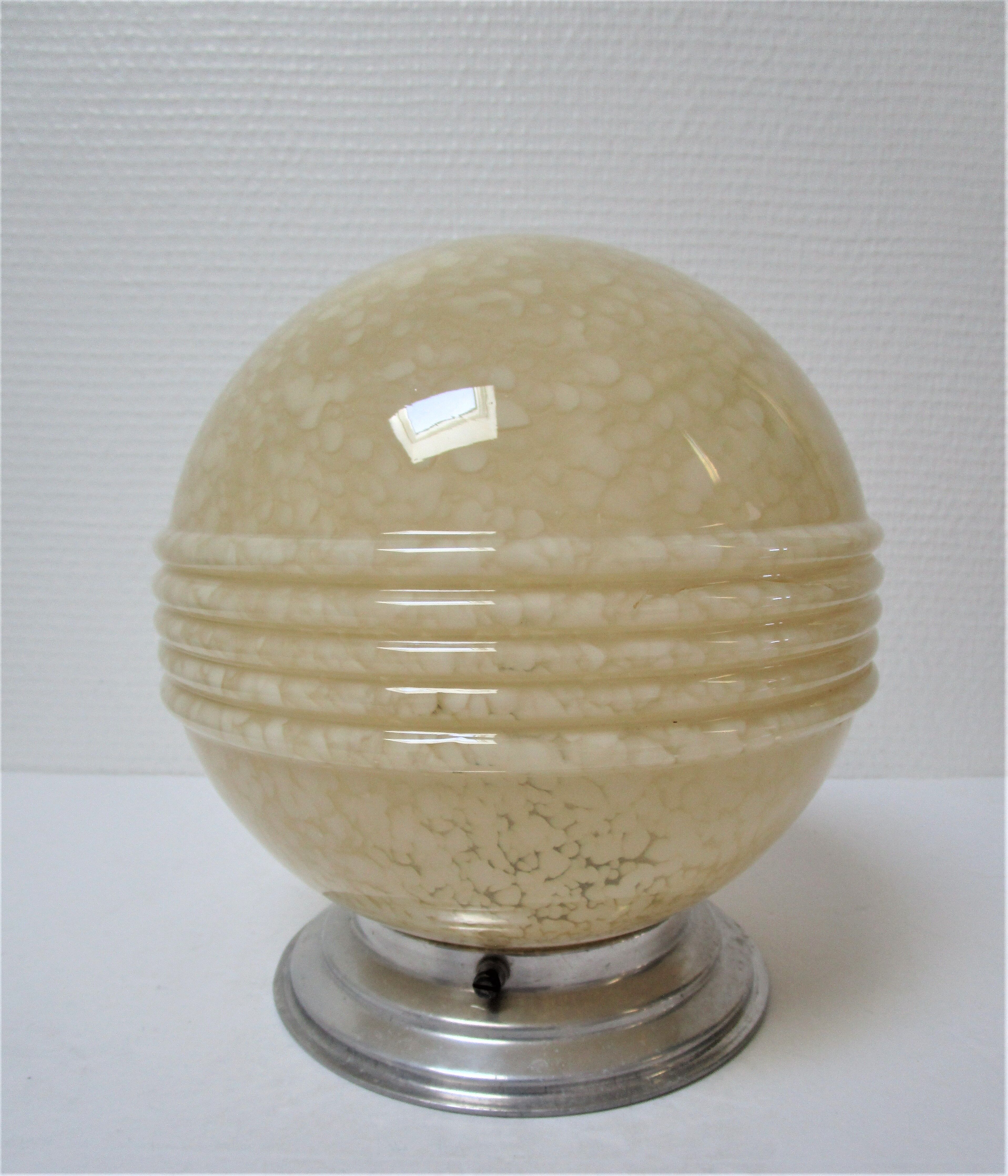 Glass Art Deco glass cap of Clichy ball your vanilla 30s