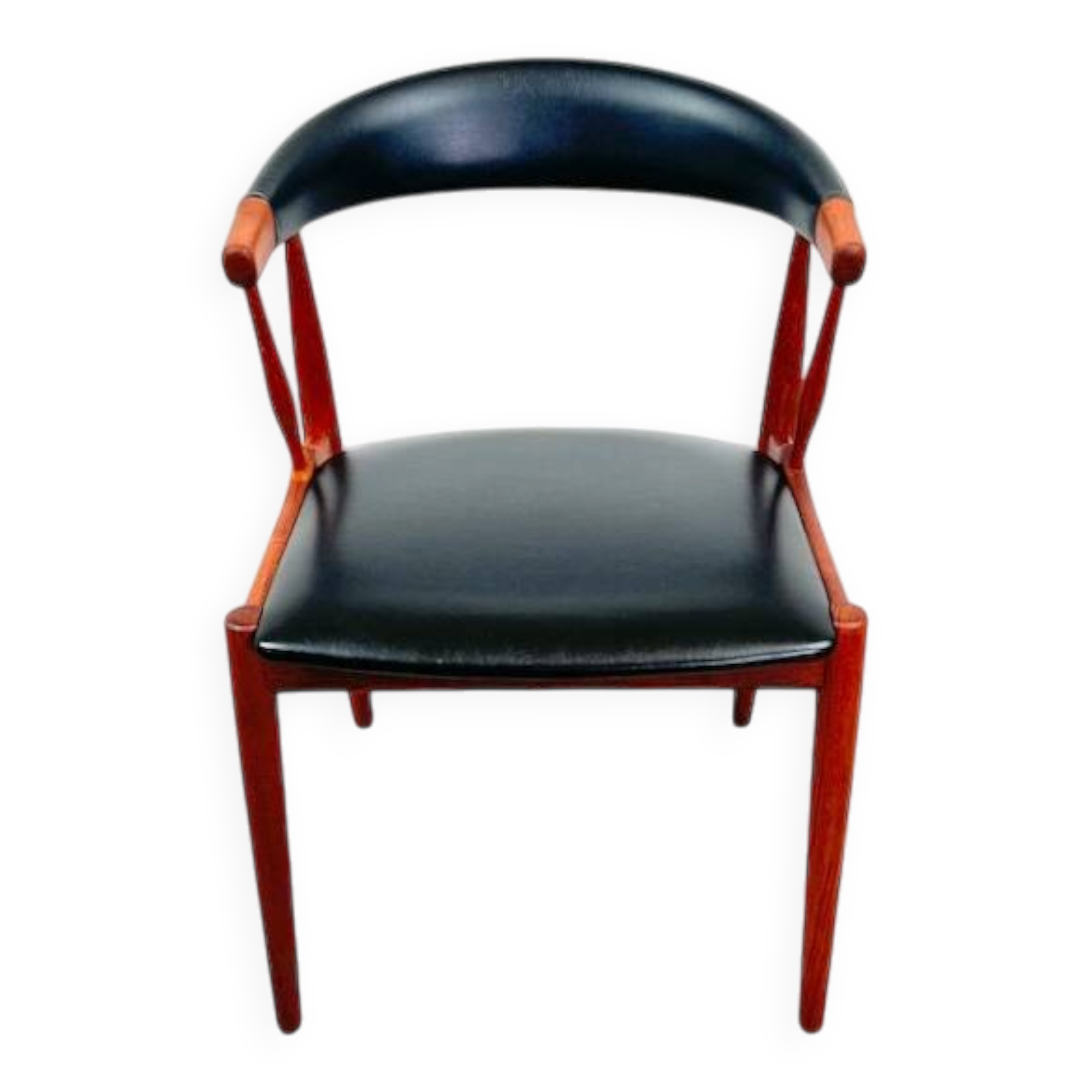 BA113 - Armchair in Teak and Leather by Johannes Andersen