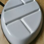 Dish with ceramic compartments