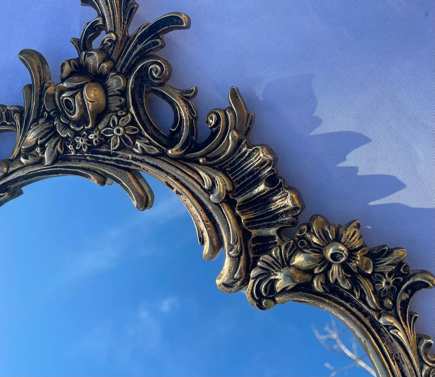 Miroir en bronze, XXème s.