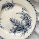 Round ironstone dish "Fougères" Gien late 19th century