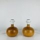 Paire de lampes boule en bois de style scandinave, années 60