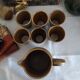 Pichet et verres en grès vintage Digoin