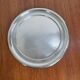 Round silver-plated metal tray from the mid-20th century