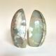Pair of "egg" bookends in green onyx.