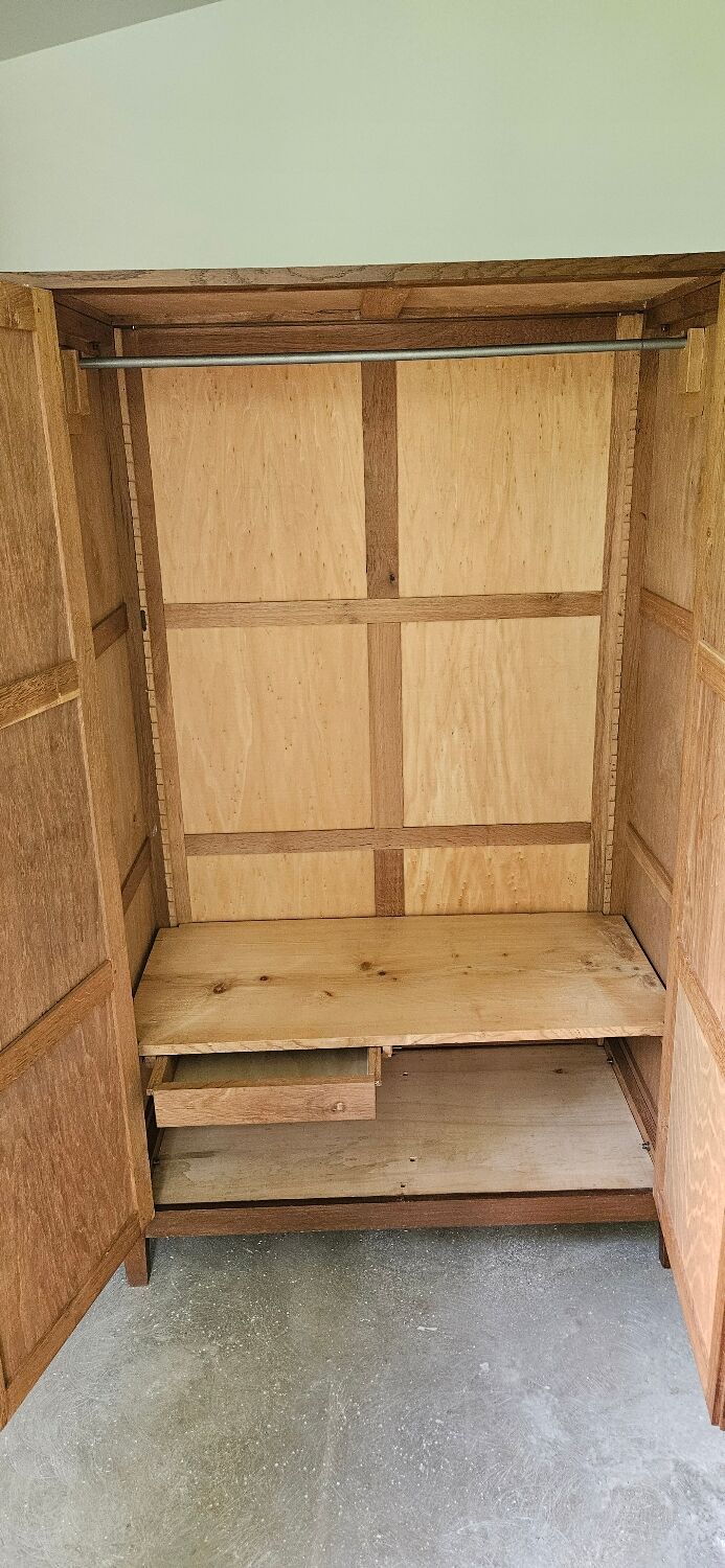 Parisian wardrobe storage cabinet oak wood