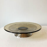 Art Deco fruit cut smoked glass