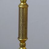 Lamppost in veined onyx and brass metal of the 1960s