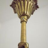 Vintage french bronze 5 light chandelier with leaf detail 3936