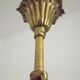 Vintage french bronze 5 light chandelier with leaf detail 3936