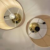 Pair of Italian Brass Table Lamp, 1970s