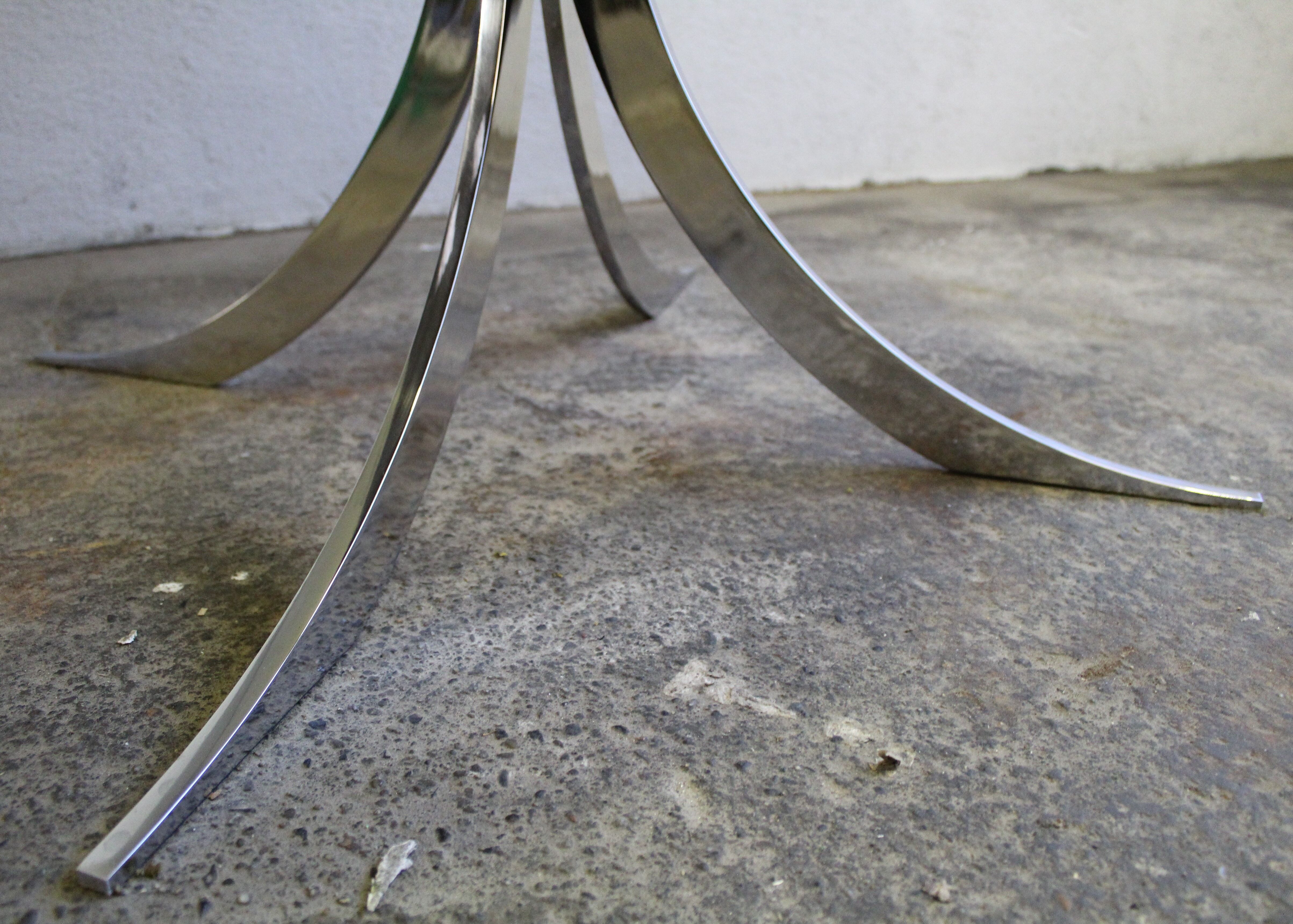 Table Boris Tabacoff, edition Christofle, glass