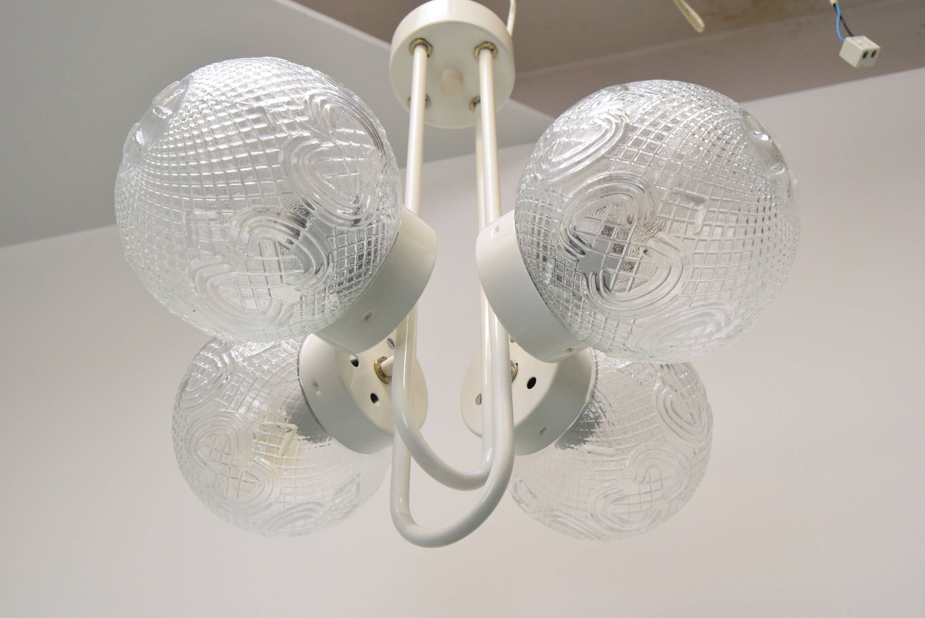 Mid-century Designed Chandelier by Jilove u Decina, 1970's.