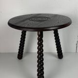 French modernist wood turned bobbin side sable in the manner of Charles Dud