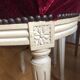 Lot of six Louis XVI chairs purple velvet patinated wood
