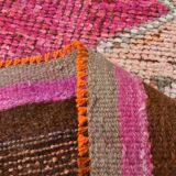 3x11 Soft Pink Mid Ceuntry Modern Turkish Wool Runner Rug, 87x339 Cm