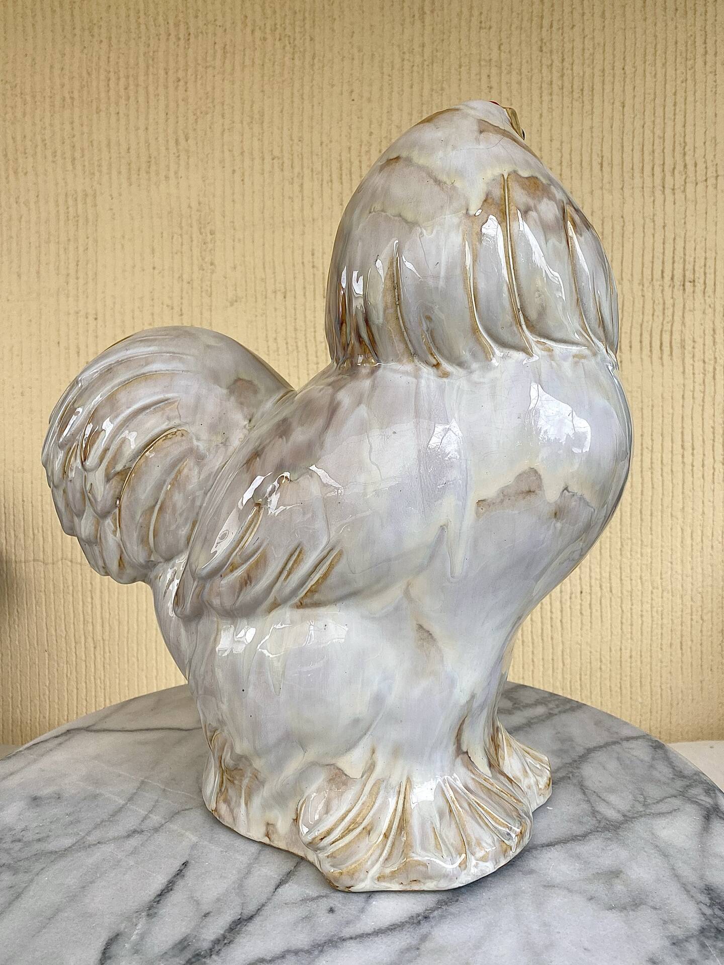 Vintage glazed ceramic rooster