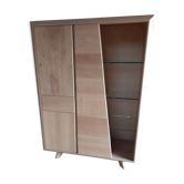 Meuble vitrine kalamata chêne massif