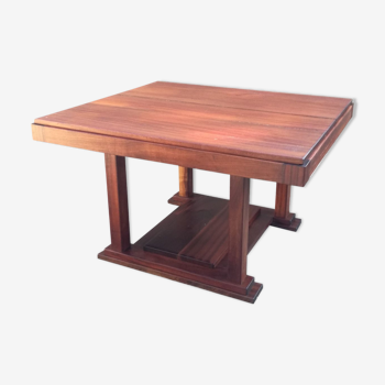 Extendable desk table in solid mahogany 125 to 175