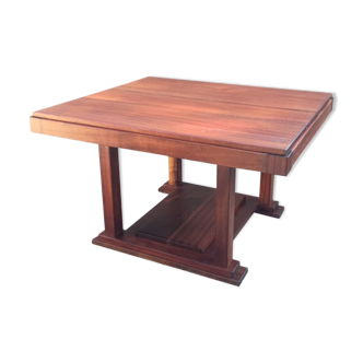 Extendable desk table in solid mahogany 125 to 175