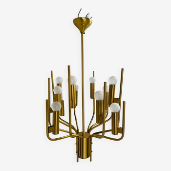 Brass chandelier, Italy 1950s