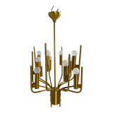 Brass chandelier, Italy 1950s