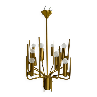 Brass chandelier, Italy 1950s