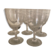 Ensemble de 5 verres à vin anciens gravés
