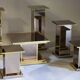 Set of six Hollywood Regency pedestals