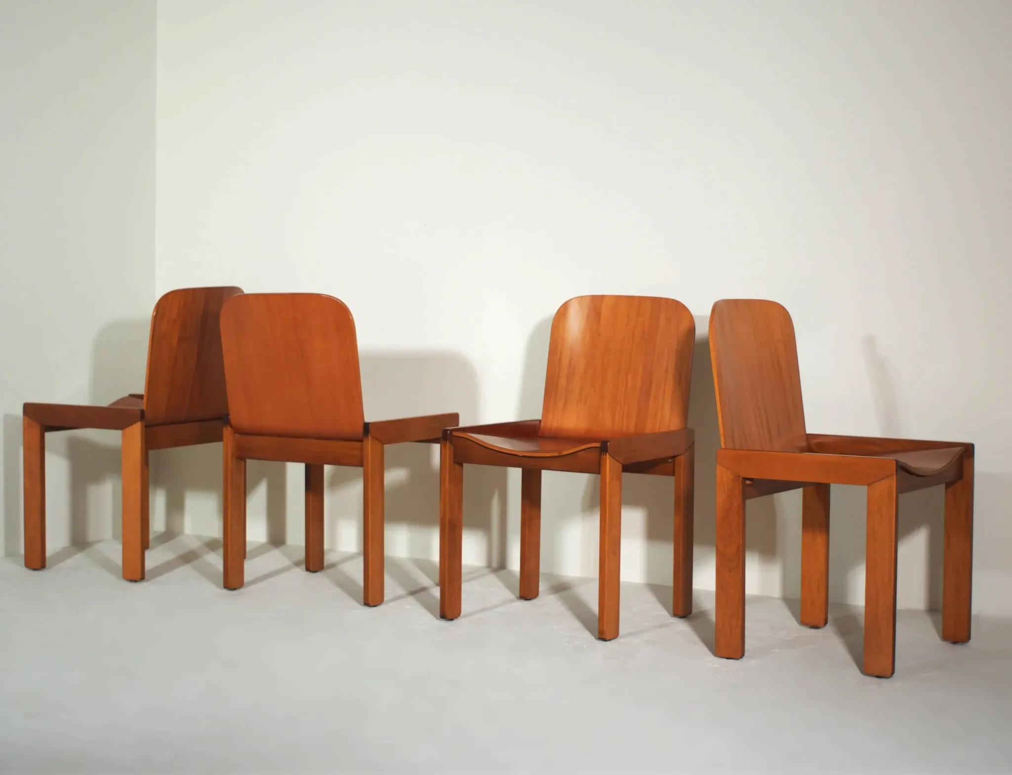 Dining Chairs Attributed to Afra and Tobia Scarpa for Molteni, Set of 4