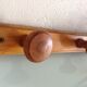 Three-headed wooden patere / vintage 60s-70s