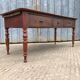 Antique Louis Philippe table in solid cherry and oak with 3 drawers