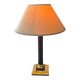 Empire style table lamp, gilded brass and black lacquered.