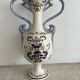 Baluster vase with handles in porcelain with floral decoration.