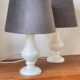 Paire lampes albâtre vintage