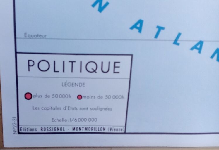 School poster rossignol montmorillon map west central africa n°21-22