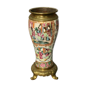 Porcelain vase of canton china xixth