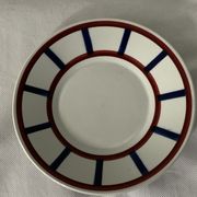 Pair of porcelain cups and cups Béarn HBCM Montereau